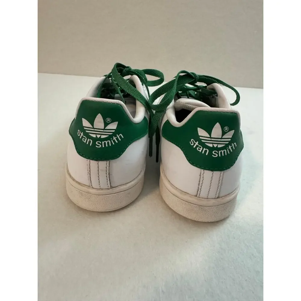 Adidas Men's Originals Stan Smith Leather Tennis Trainers White Green 7.5